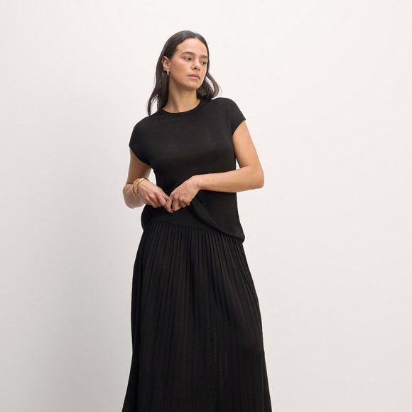 Everlane Dresses & Skirts - Everlane Women's Pleated Skirt in Black, Size Small, Midi Length, NWT